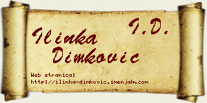 Ilinka Dimković vizit kartica